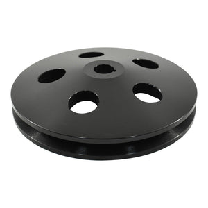 Black Aluminium GM Power Steering Pump Pulley Saginaw Keyway Style