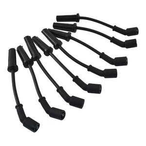 8.5mm 8" GM LS1 LS6 Ignition Wires w/Straight 180 Degree Plug Boots - Black