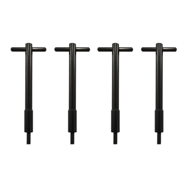 Black Anodised Aluminium Valve Cover TBar Wing Bolts Set of 4, SBC, H