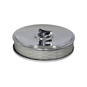 Chrome Air Cleaner 9" Diam x 2" High Suit Holley Edelbrock with 5-1/8" Neck