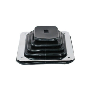 Small Rubber Universal Shifter Boot with Chrome Plate 5-5/8" x 6-3/4"