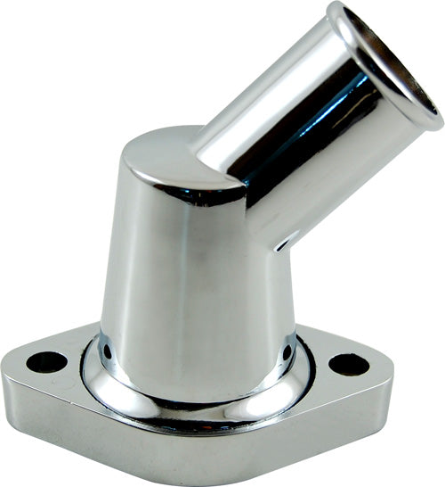 CAL CUSTOM SBC BBC CHROME ALLOY 45º NECK SWIVEL THERMOSTAT HOUSING 327 Performance Warehouse