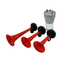 3 Trumpet Musical Air Horns 12V Cavalry Charge Car Truck Boat