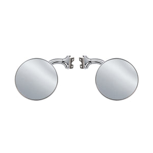 Classic Chrome Peep Mirror 4" Round (Pair), Hot Rod, Vintage