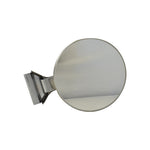 Classic Exterior Round Overtaker Mirror Clamp-On, Polished Stainless Steel