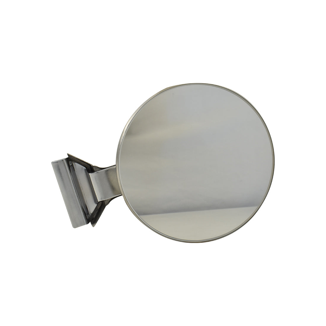Classic Exterior Round Overtaker Mirror Clamp-On, Polished Stainless Steel