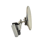 Classic Exterior Round Overtaker Mirror Clamp-On, Polished Stainless Steel