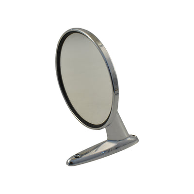 Universal Roberk 185 Style Car Door Mirror, Round Head, Chrome
