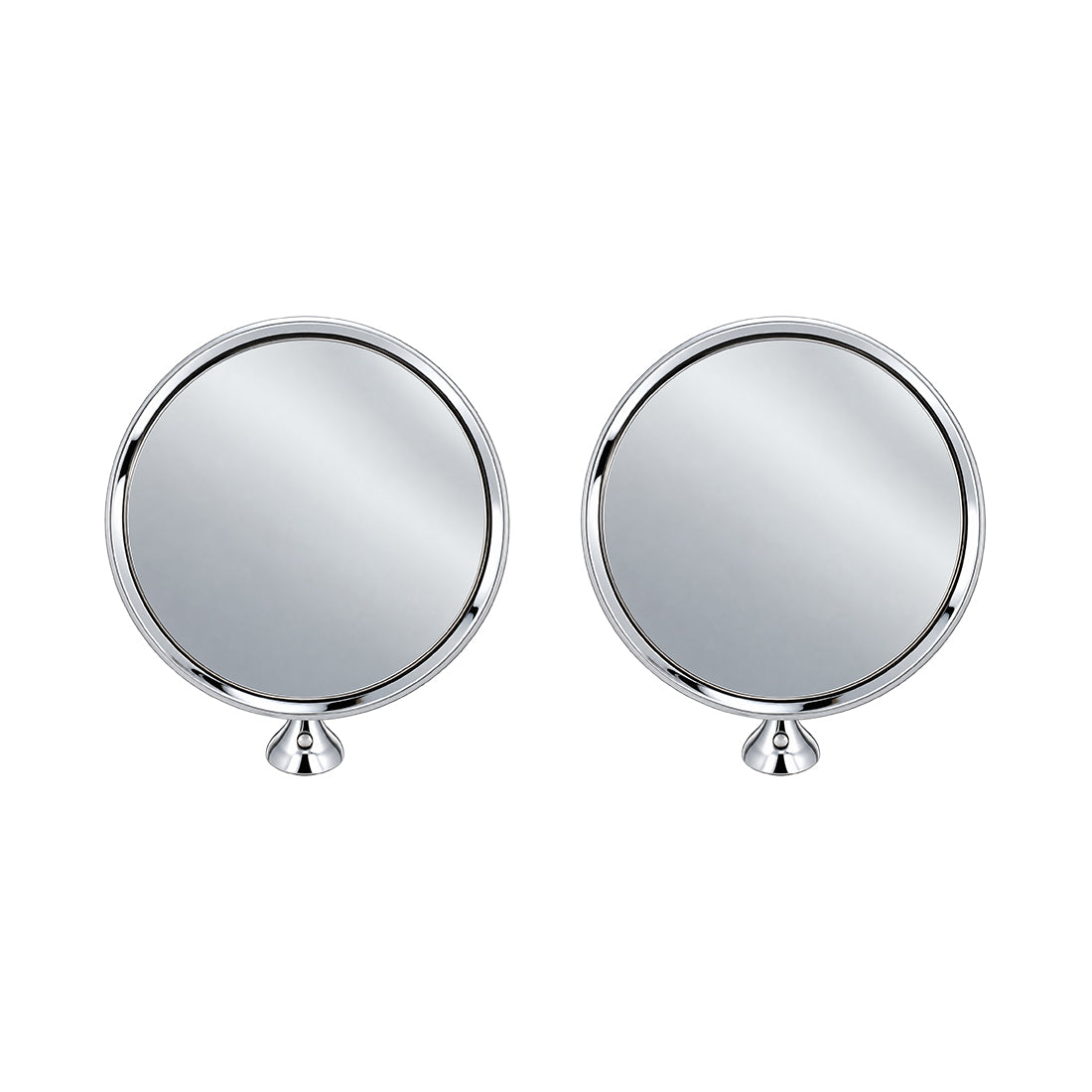 Exterior Mirror Set, Bel-Air Turbine Round Head, Chrome Plated Zinc - Pair