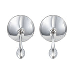 Exterior Mirror Set, Bel-Air Turbine Round Head, Chrome Plated Zinc - Pair