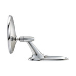 Exterior Mirror Set, Bel-Air Turbine Round Head, Chrome Plated Zinc - Pair