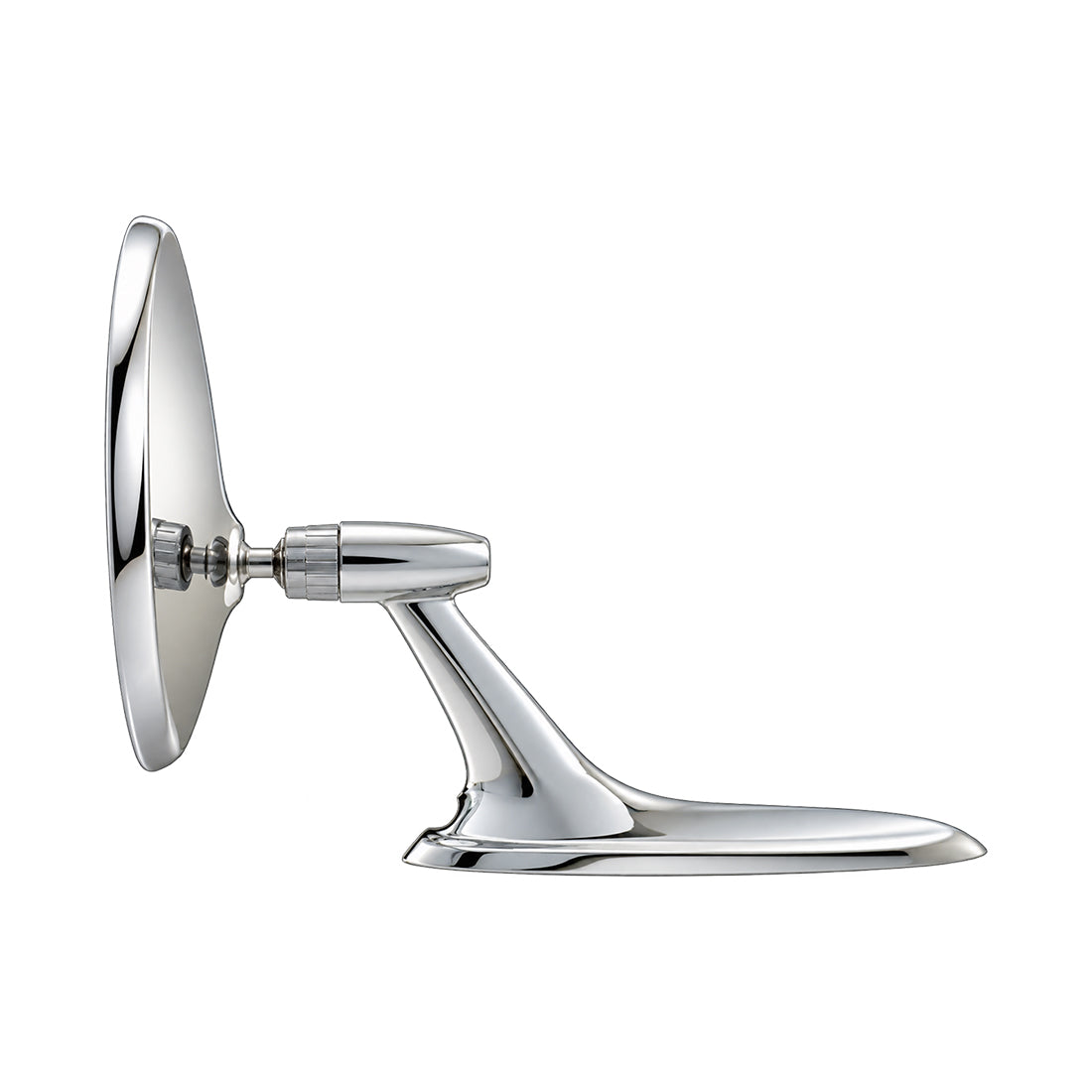 Exterior Mirror Set, Bel-Air Turbine Round Head, Chrome Plated Zinc - Pair