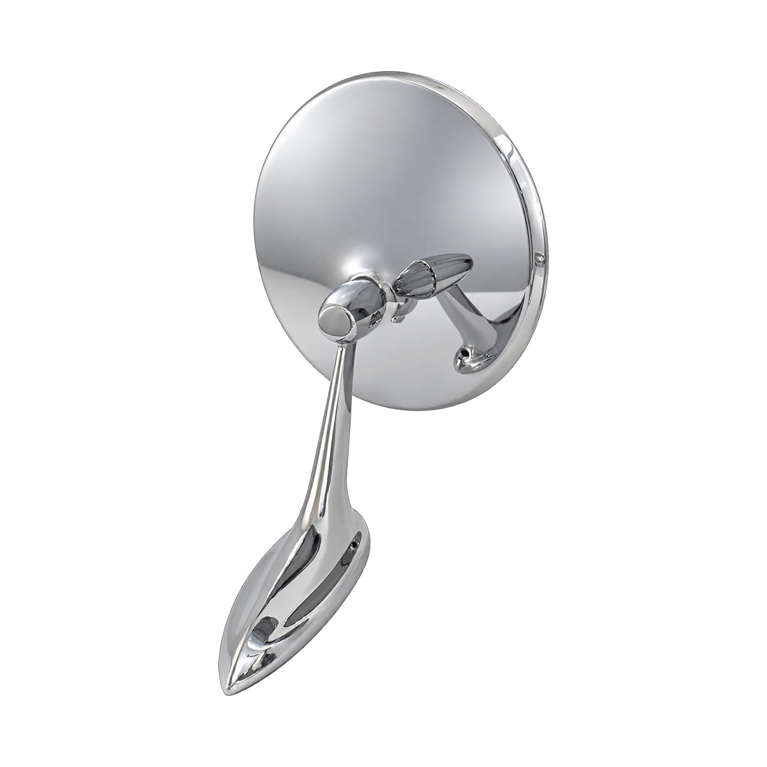 Exterior Mirror Set, Bel-Air Turbine Round Head, Chrome Plated Zinc - Pair