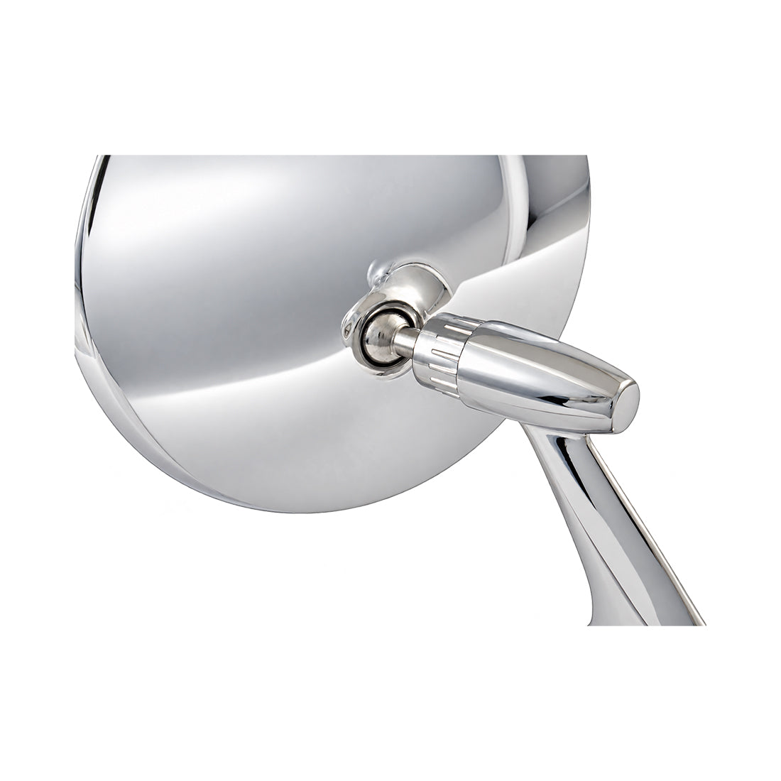 Exterior Mirror Set, Bel-Air Turbine Round Head, Chrome Plated Zinc - Pair