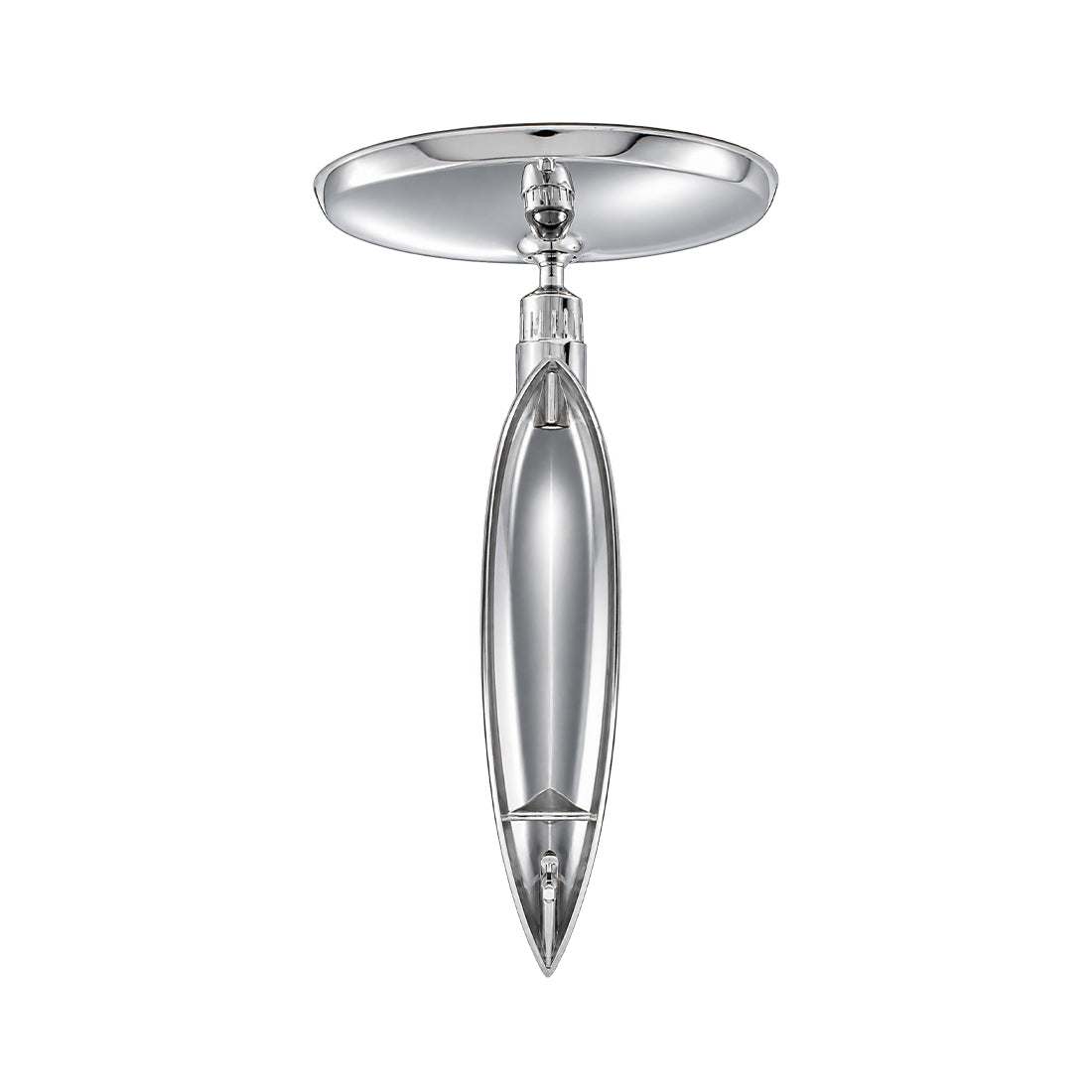 Exterior Mirror Set, Bel-Air Turbine Round Head, Chrome Plated Zinc - Pair