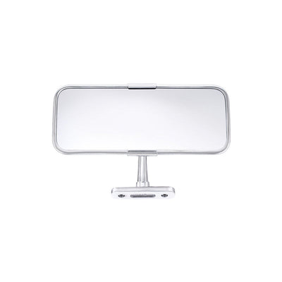 Cobra Style Dashboard Mount 6 Inch Interior Rear View Mirror, Stainless Steel