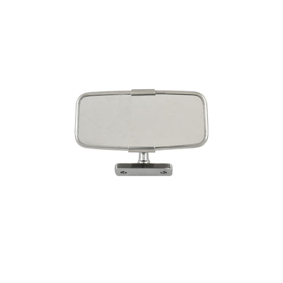 Cobra Style Dashboard Mount 5 Inch Interior Rear View Mirror, Stainless Steel