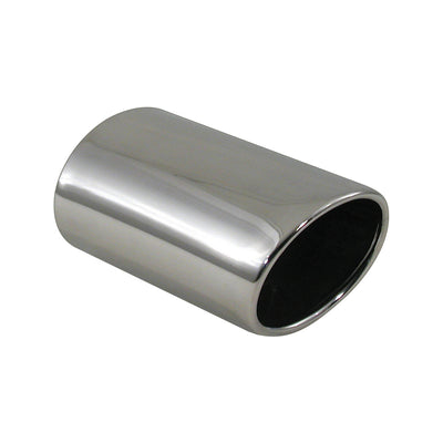 Exhaust Tip Oval Cut T-304 Stainless Steel Adjustable to 1¾"