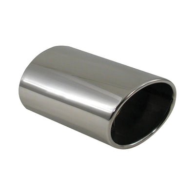 Exhaust Tip Oval Cut T-304 Stainless Steel Adjustable to 2"