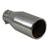 Exhaust Tip Straight Cut T-304 St Steel 4" Round 9" Long ID Adjustable to 2½"