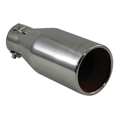 Exhaust Tip Straight Cut T-304 St Steel 4" Round 9" Long ID Adjustable to 2½"