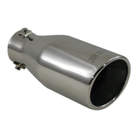Exhaust Tip Slant Cut T-304 St Steel 4" Round 9" Long Adjustable to 2½"