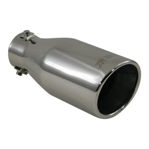 Exhaust Tip Slant Cut T-304 St Steel 4" Round 9" Long Adjustable to 2½"