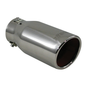 Exhaust Tip Slant Cut T-304 St Steel 4" Round 9" Long Adjustable to 3"