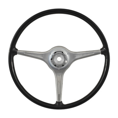 Classic 3 Spoke 416mm Black Rim Steering Wheel suits Porsche 356B/C 1960-65