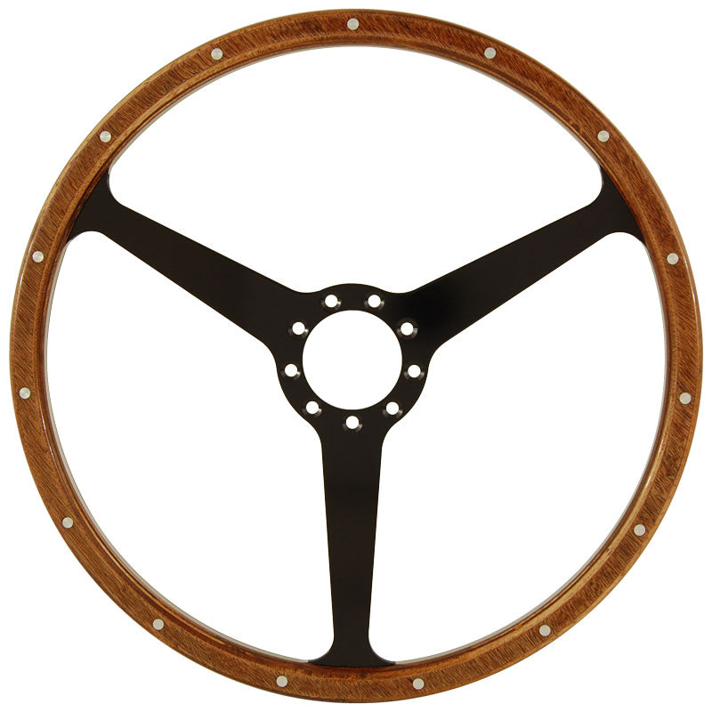 Classic 3 Spoke 15 Inch Wood Rim Steering Wheel suits Aston Martin DB2 ...