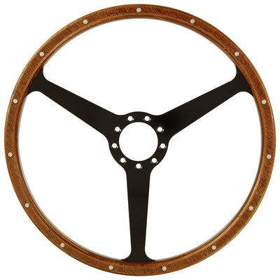 Classic 3 Spoke 15 Inch Wood Rim Steering Wheel suits Aston Martin DB2 DB3 DB4