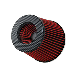 Zenzo Racing 3 Inch 77mm Performance Pod Air Filter Carbon Top Red Filter