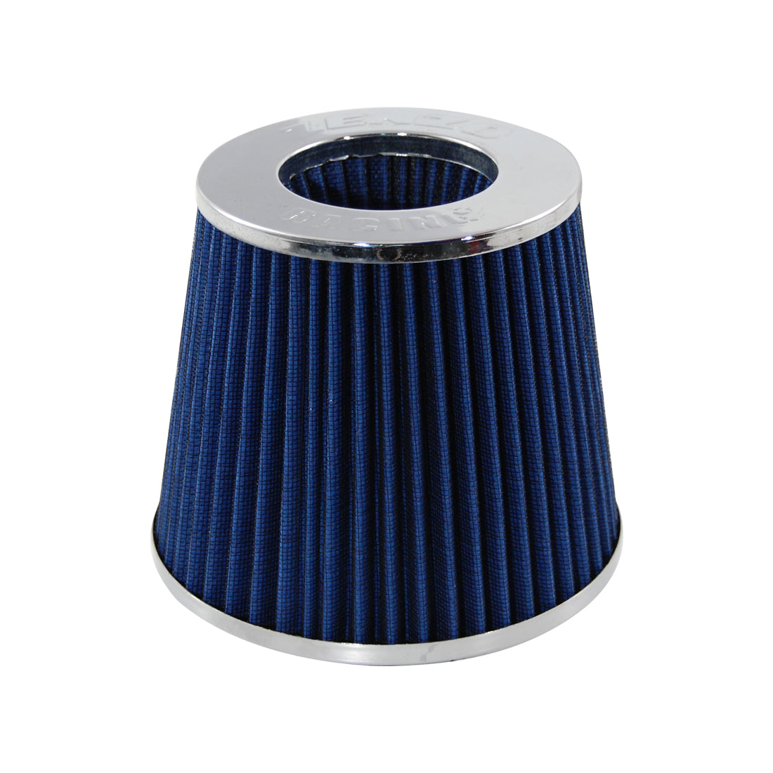 Zenzo Racing 3 Inch 77mm Performance Pod Air Filter Chrome Top Blue Filter
