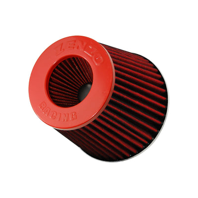 Zenzo Racing 3 Inch 77mm Performance Pod Air Filter Red Top Red Filter