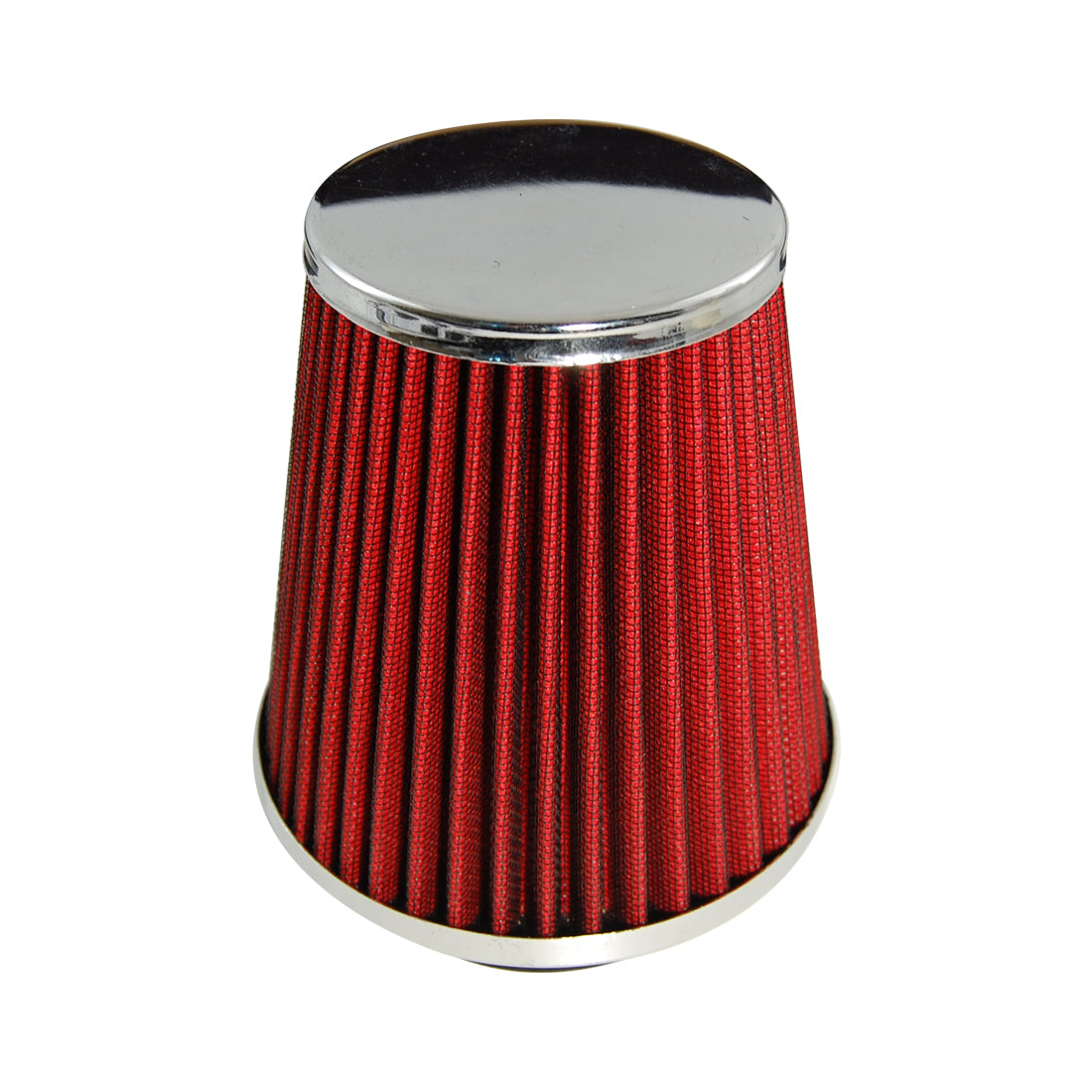 Zenzo Racing 3 Inch 77mm Cobra Air Filter Chrome Top Red Filter