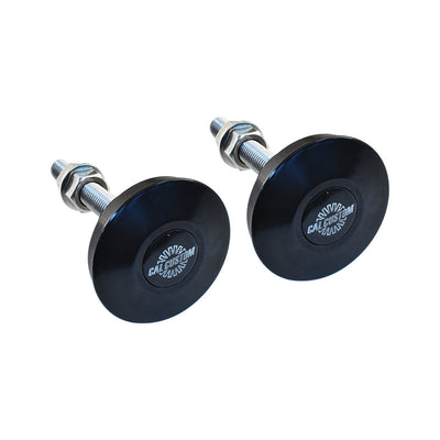 Quick Release Push Button Fastener, Billet Aluminium, 2.44" Head, Black