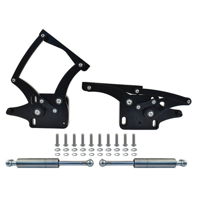 Ford Mustang 1964-66 Bonnet Hinge Kit, Black Billet Aluminium