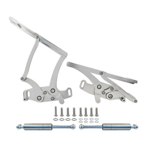 Chevy Camaro 1967 68 69 Bonnet Hinge Kit, Silver Billet Aluminium