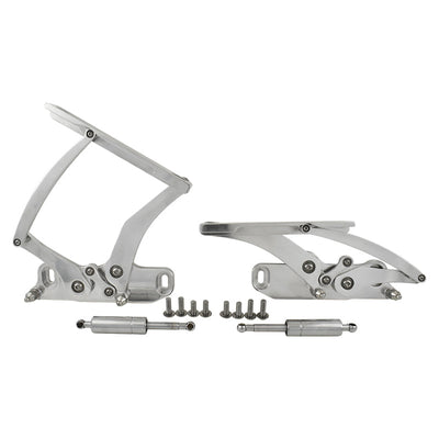 Holden HK HT HG Bonnet Hinge Kit, Polished Billet Aluminium