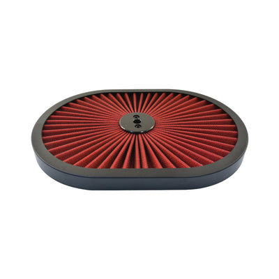 Cal Custom Extreme Oval Top Air Cleaner Element 11-3/8" Red Filter