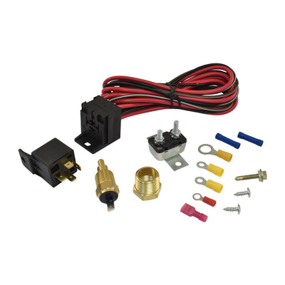 Electric Fan Relay & Harness Kit 40 Amp with 185F Degree Thermoswitch