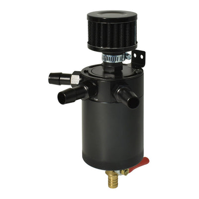 Billet Aluminium Baffled Oil Catch Tank Can Kit w/Air Breather Universal 3-Port