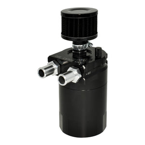 Billet Aluminium Baffled Oil Catch Tank Can Kit w/Air Breather Universal 2-Port