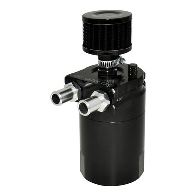 Billet Aluminium Baffled Oil Catch Tank Can Kit w/Air Breather Universal 2-Port