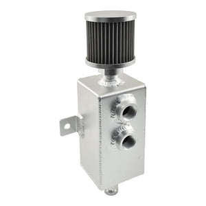 Aluminium 1 Litre Rectangular Oil Catch Tank Can with Breather, -10AN Ports