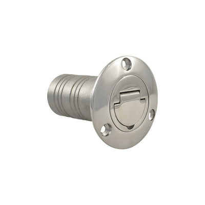 Cal Custom Chrome Fuel Filler With Flip Tab Cap