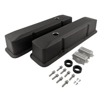 Tall Retro Style Valve Covers to suit Small Block Chev, Black