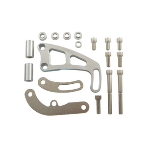 Power Steering Bracket for Small Block Chev Mid Mount with Long Water Pump in Billet Aluminium