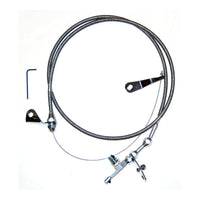 Braided Stainless Steel Ford C-4 Flexible Kickdown Cable Kit Hot Rod Street Rod