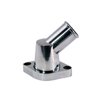 Cal Custom SBC BBC Chev Polished Alloy 45º Degree Swivel Neck Thermostat Housing 327 350 396 454
